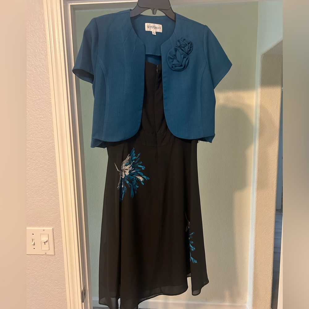 Studio 1 2 Piece Floral Dress and Shrug size 10d something soon